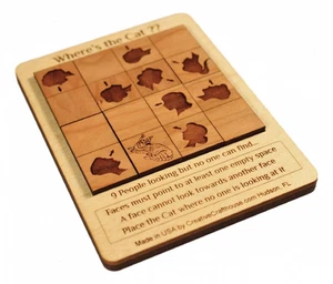 Where's the Cat Wood Puzzle Logic Brain Teaser| - Picture 1 of 2