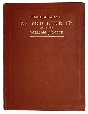 William Shakespeare As You Like It  Antique Book 1893 - Image 1 of 4