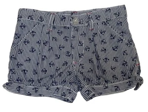 U.S. Polo Assn. Girls’ Anchor Print Shorts, Size 6, Blue/White, EUC - Picture 1 of 3