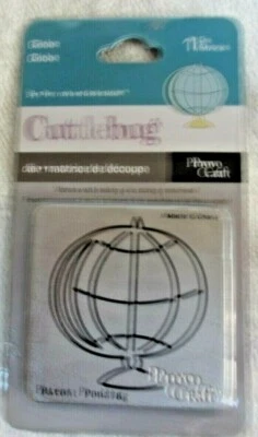 Provocraft CUTTLEBUG Globe 2x2 Cutting Die 37-1530 Travel School World Vacation  - Image 1 of 2