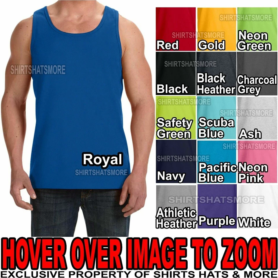 Mens TANK TOP Fruit of the Loom PRESHRUNK Cotton S, M, L, XL, 2XL, 3XL NEW - Image 1 of 1