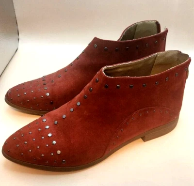 QUPID -  Red Studded Ankle Boots - Size 9 - Slightluy Worn, See Pics - CUTE! - Image 1 of 4