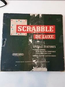 1973 Vintage Scrabble Deluxe British - Picture 1 of 5