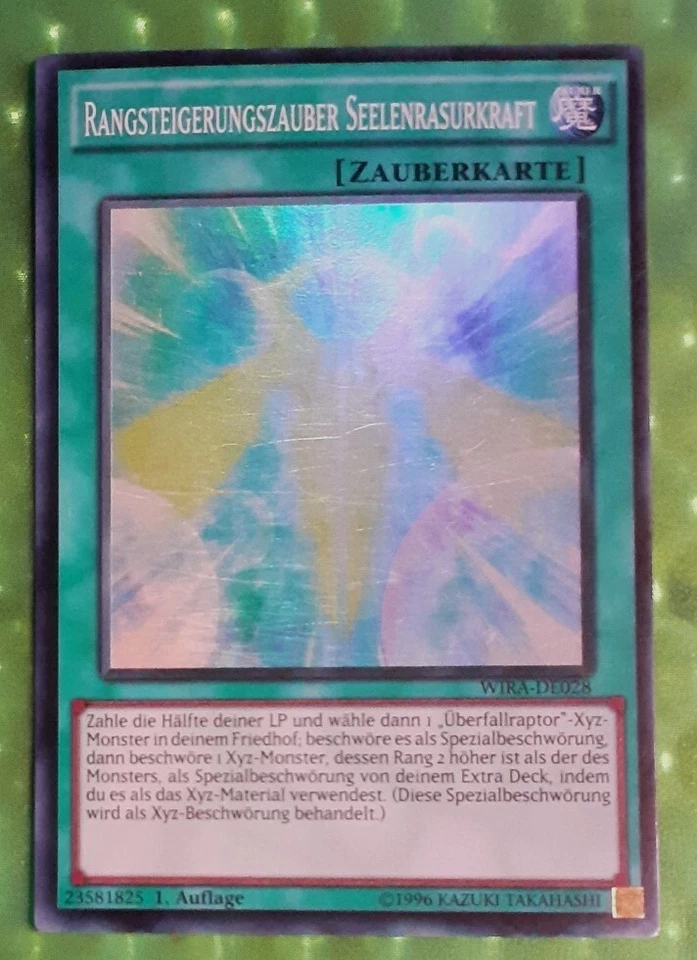 Yu-Gi-Oh WIRA, Rangsteigerungszauber Seelenrasurkraft "near mint", 1. Auflage - Bild 1 von 1