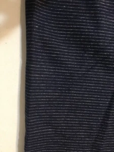 Vintage Woven Wool Blend? Fabric Navy Blue Narrow Pinstripe SBTP  18" x 62" - Picture 1 of 3