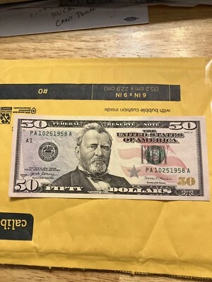 2017A Birthday / Anniversary Note  October 25 1958   $50.00 Bill #  PA10251958A - Image 1 of 4