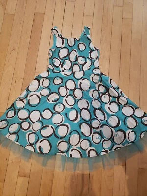 Vestido My Michelle, Niñas, Talla 7, Color Azul/Marrón Foto 1 de 4