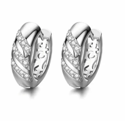 Aretes Argollas Chapada en Oro 14K Pendientes Joyería Fina de Moda De Oro Mujer - Image 1 of 4