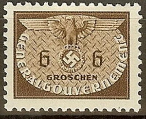 Stamp Germany Poland General Gov't Official Mi 16 Sc NO16 1940 WW2 War Era MH - Picture 1 of 1