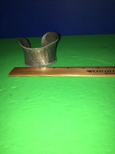 Hand Wrought Pewter Cuff Bracelet - Picture 1 of 10