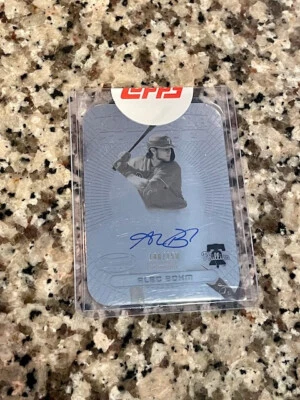 2020 Franchise Die Cut Bowman's Best Silver Refractor Alec Bohm Auto /150 - Image 1 of 2