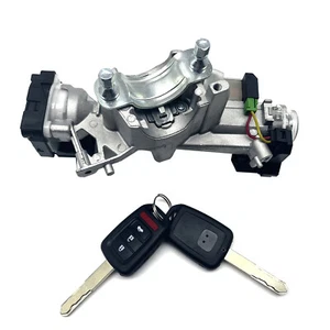 NEUF POUR ENSEMBLE INTERRUPTEUR CYLINDRE SERRURE ALLUMAGE CIVIQUE 2014-2015 AVEC 2 COQUES CLÉS - Photo 1/9