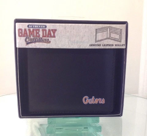 Florida University Gators Game Day Outfitters Genuine Leather Tri Fold Wallet Cover