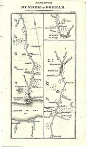 Antique map, Taylor & Skinner, Dundee to Forfar - Picture 1 of 2