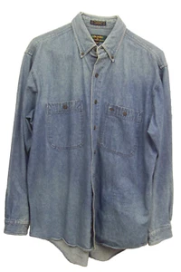 Vintage Alexander Julian Colours L/S Blue Denim Shirt~Men's M - Picture 1 of 4