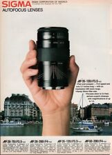 Sigma  - 35-135mm AF Lens - Original Magazine Ad - 1987