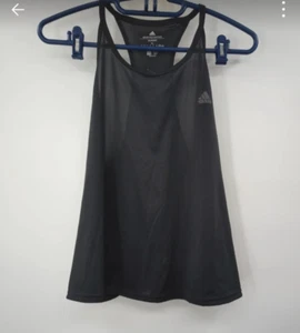 Adidas running top black sleeveless UK XL 20/22 (2143) - Picture 1 of 7