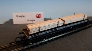 MANGLEY SCENICS 1/76 Scale timber load for Hornby etc model railway OO gauge