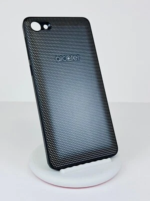 Cubierta de puerta de batería de repuesto Alcatel A5 LED metálica - negra - usada Foto 1 de 3