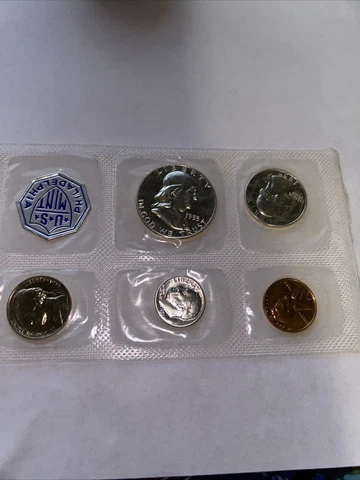 1955 P  U.S. MINT PROOF SET 90% Silver  Original Cellophane  NO envelope and COA Cover