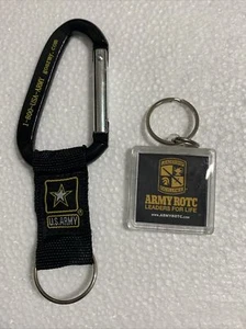 U.S. Army Strong Carabiner Clip Keyring Keychain Hook Strap Black ROTC keychain - Picture 1 of 7