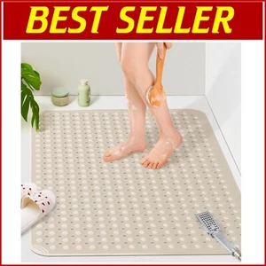 Super Anti-Slip Extra Large Shower Mat with Suction Cups for Safe Bathing - Picture 1 of 9