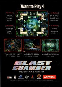 Activision Blast Chamber 1996 Original Print Ad Sega Saturn PS PC