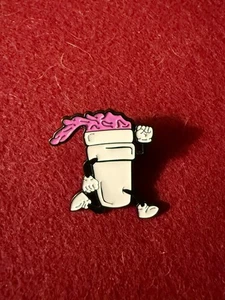 ☕💥Running Coffee Cup Enamel Pin – Brain Explosion Chaos Badge – Free Ship - Picture 1 of 2