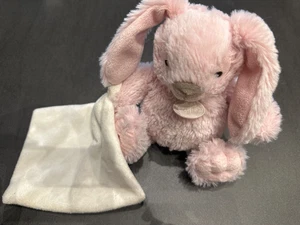 doudou peluche pantin lapin rabbit bunny rose guimauve baby'nat babynat Mouchoir - Picture 1 of 5