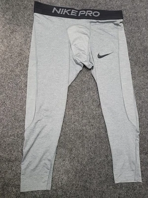 Pantalones Nike Pro Para Hombre Grandes Gris Dri-FIT Compresión Medias Capa Base Entrenamiento Foto 1 de 4