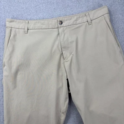 Брюки мужские Lululemon Commission 36x30 бежевые эластичные спортивные штаны для гольфа пригорода - Изображение 1 из 4