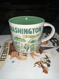 2019 Starbucks Been There Series WASHINGTON Coffee MUG Evergreen State 14oz CUP - Picture 1 of 4