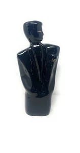 Modernist Art Deco Mann schwarze Porzellan Büste 14" - 80er-90er - einige geringe Gebrauchsspuren - Bild 1 von 8