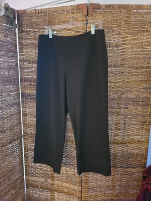 Pantalón corto de colección Fabrizio Gianni marrón elástico 12 pierna ancha y puños Foto 1 de 4