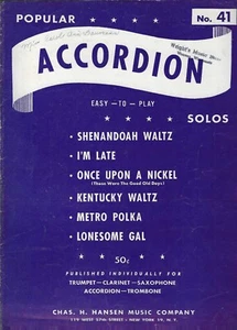 Vintage Music 6 Popular Songs for Accordion Book #41 - Picture 1 of 1