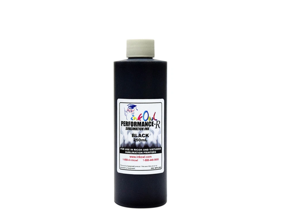 250ml of BLACK InkOwl Performance-R Sublimation Ink for RICOH and VIRTUOSO - Image 1 of 1