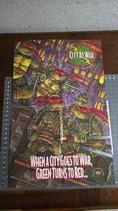 AFFICHE PROMO ADOLESCENT MUTANT TORTUES NINJA TMNT CITY AT WAR - Photo 1/7