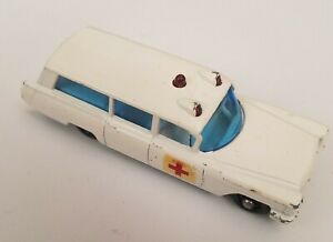 Matchbox Lesney Superfast No 54 S&S White Cadillac Ambulance Made in England Car
