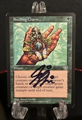 Seedling Charm Mirage Light Play MTG Artist Proof Signed By Stuart Griffin AP - Image 1 of 2