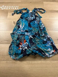Mameluco ligero con tiras estampado de bandana tropical azul barro XL vaquera de campo - Imagen 1 de 9