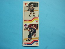 1983/84 VACHON NHL HOCKEY CARD PANEL #8 JAMIE HISLOP #128 JIM KYTE NM SHARP+