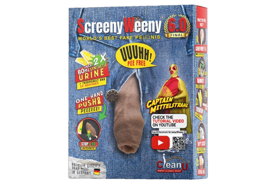 Screeny Weeny LGBTQ FTM STP silicone Weeny Packer CleanU pene finto - Immagine 1 di 4