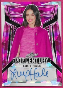 2023 Leaf Metal Pop Century LUCY HALE Pink Crystal Autograph 5/12 - Picture 1 of 2