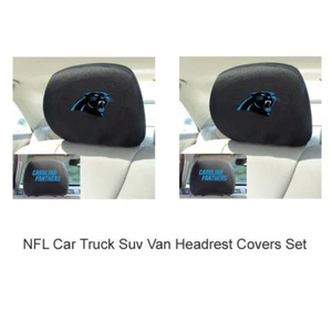 New 2pc NFL Carolina Panthers Automotive Gear Car Truck Headrest Covers Set - Picture 1 of 1