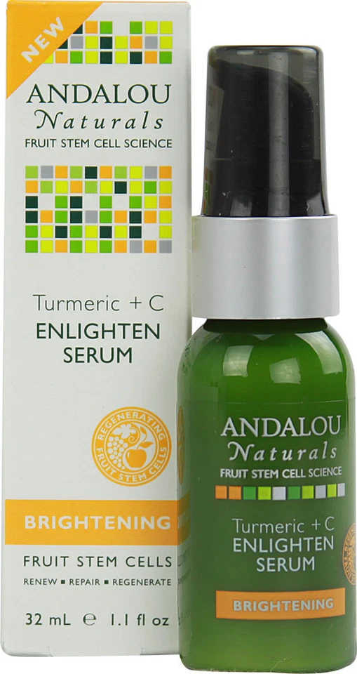 Andalou Naturals 1162296 Enlighten Serum Turmeric C Brightening 1.1 Oz