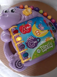 Leap Frog Dino's Purple Delightful Day Book - TESTED and WORKS, See Photos - Picture 1 of 5