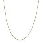 Real 14Kt Solid Yellow Gold .7Mm Box Chain; 24 Inch, Lobster Clasp