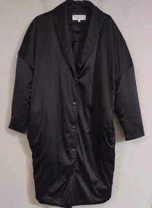 Derek Lam Free People IOC black Mid length jacket coat Womens Large - Picture 1 of 6