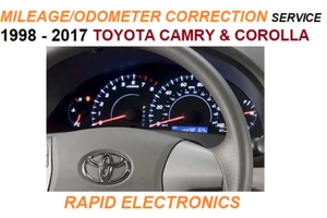 Toyota Camry & Corolla Speedometer Cluster Odometer/Mileage Correction Service - Picture 1 of 1