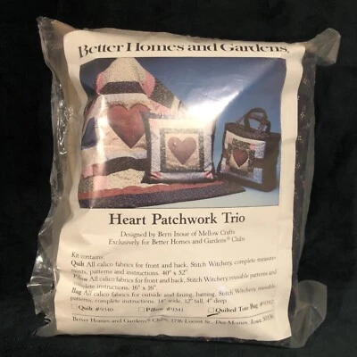New Quilt Kit BH&G Heart Patchwork Tote Bag 14"x12"x4" EASY! #9342 FREE SHIP - Image 1 of 4